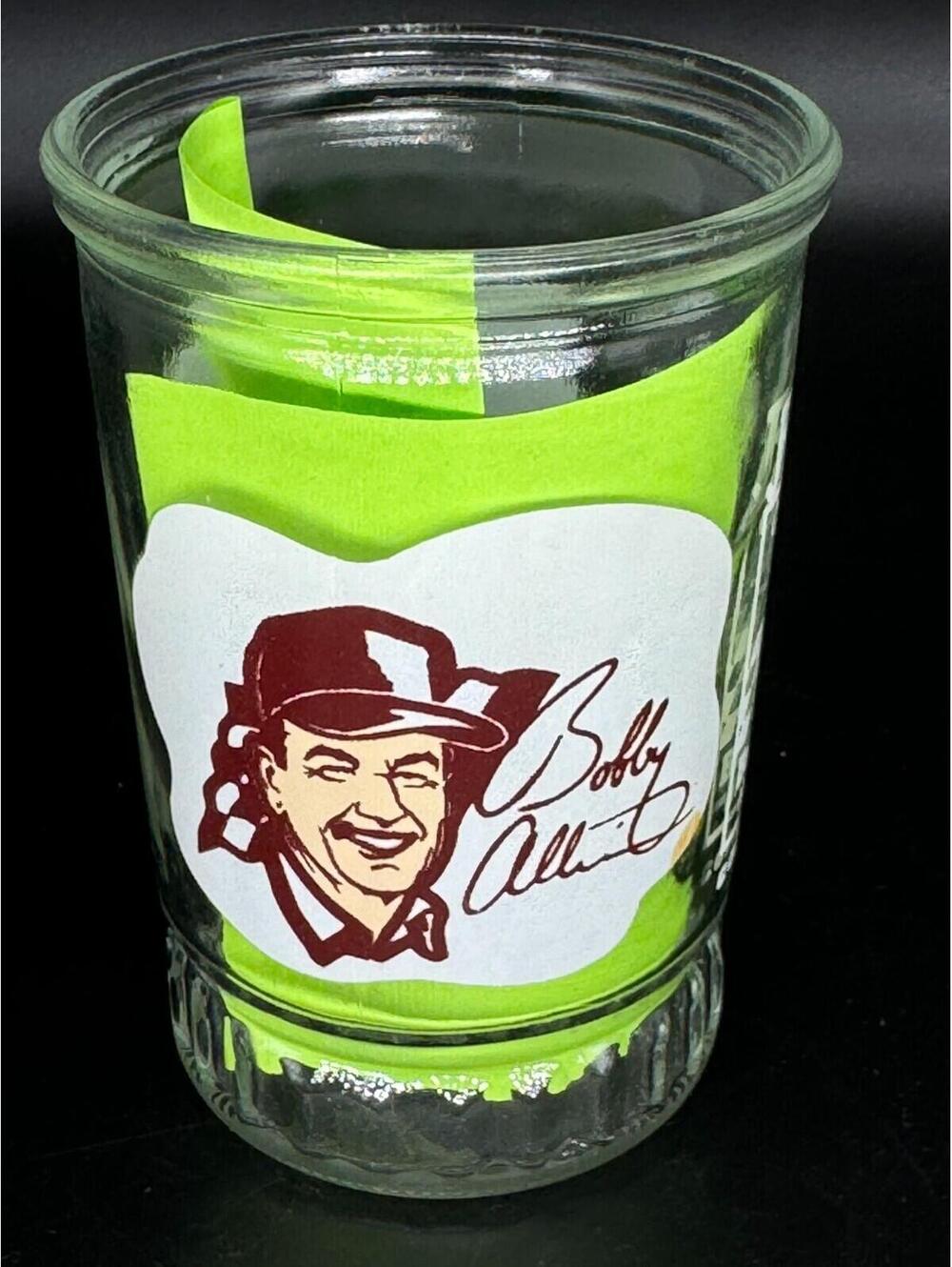 Vintage Bobby Allison / Bama Jelly Jar Glass NASCAR Collectible Champion Series